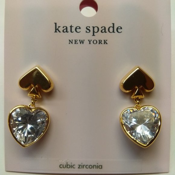Kate Spade New Heart and Spade Earrings - Picture 1 of 3
